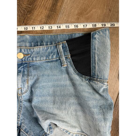 Isabel Maternity Midi Short No Panel‎ Stretchy Waist Size 10 Light Wash - Picture 7 of 9